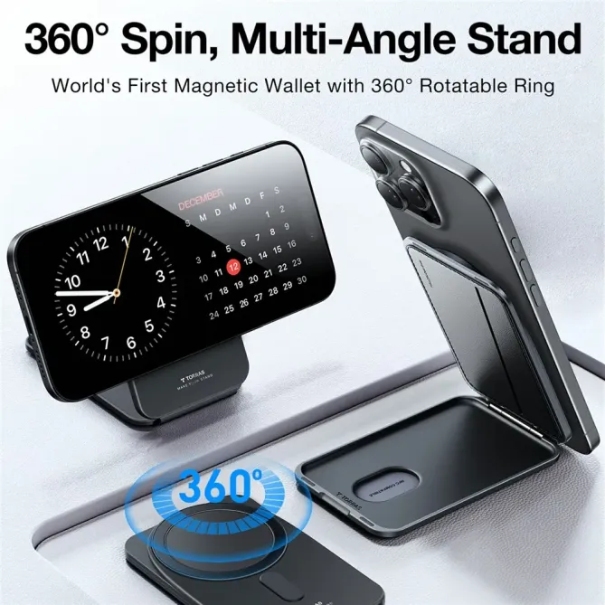 Porte-cartes MagSafe 360° Rotatif | AXIOM