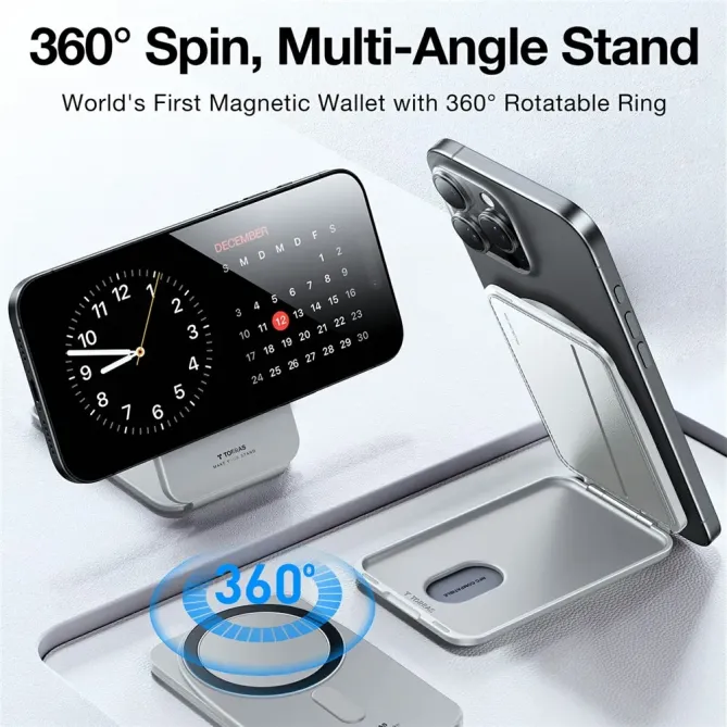 Porte-cartes MagSafe 360° Rotatif | AXIOM