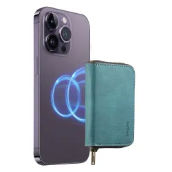 Porte-cartes Zippé MagSafe | Toucher Doux