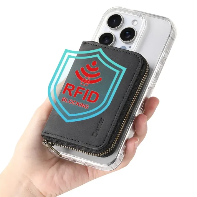 Porte-cartes Zippé MagSafe | Toucher Doux