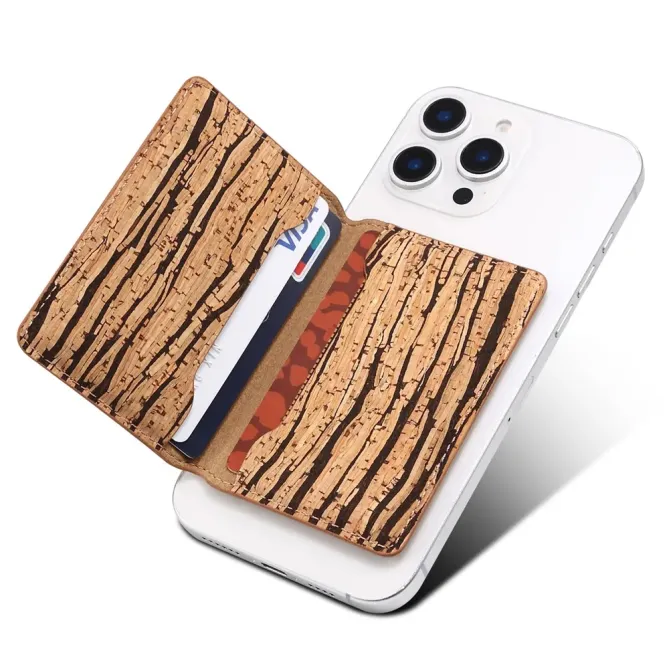 Porte-cartes MagSafe Ultra Fin | Grain Bois Jaune