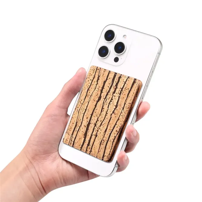 Porte-cartes MagSafe Ultra Fin | Grain Bois Jaune