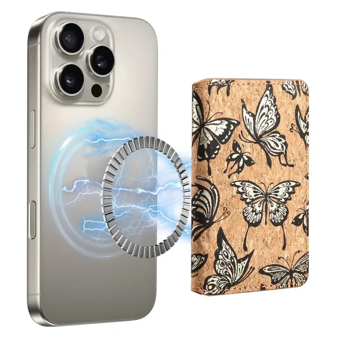 Porte-cartes MagSafe Ultra Fin | Papillons Dorés