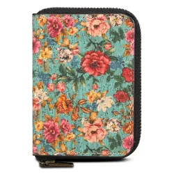 Portefeuille Fleuri MagSafe Bleu | Bloom Zip