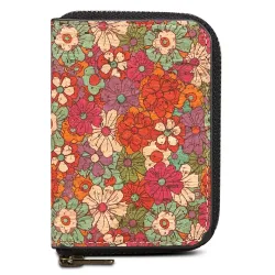 Portefeuille Fleuri MagSafe Rouge | Bloom Zip