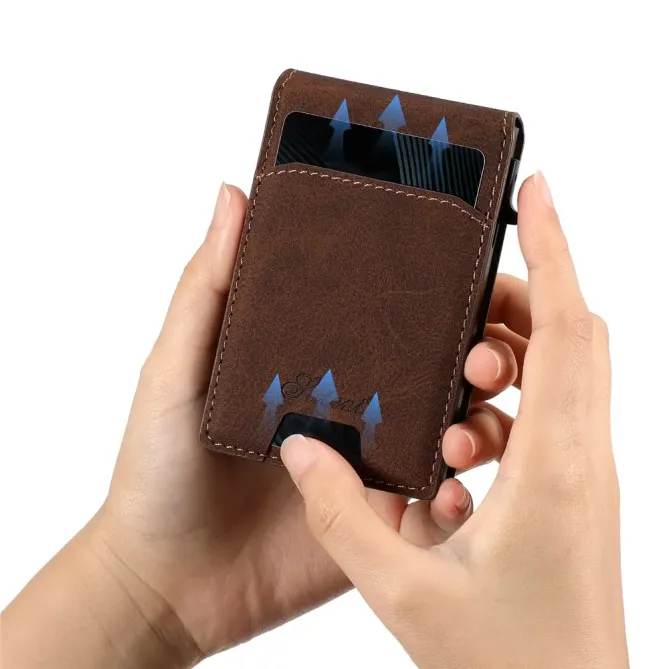 Porte-cartes Magnétique Litchi 8 Cartes | SUTENI