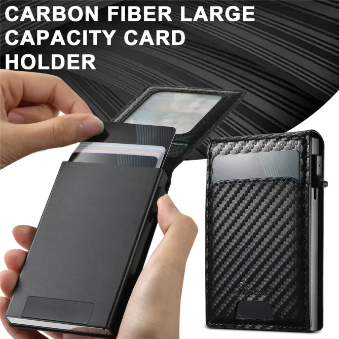 Porte-cartes Magnétique Carbone 8 Cartes | CARBOFLIP