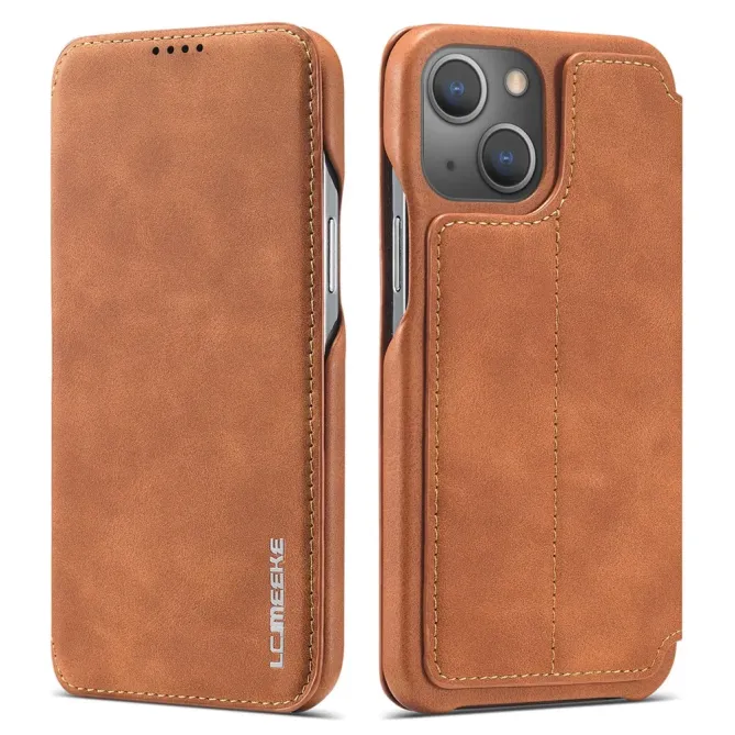 Coque iPhone 14 LC.IMEEKE avec rabat simili cuir