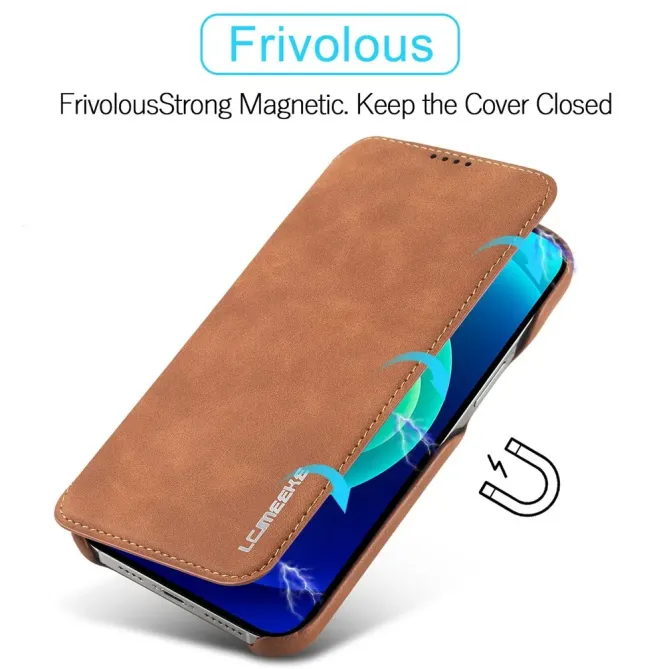 Coque iPhone 14 LC.IMEEKE avec rabat simili cuir