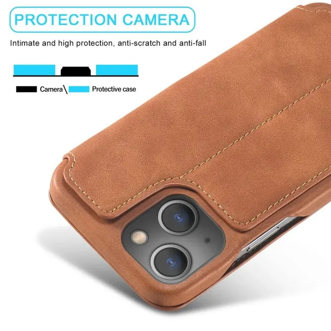 Coque iPhone 14 LC.IMEEKE avec rabat simili cuir