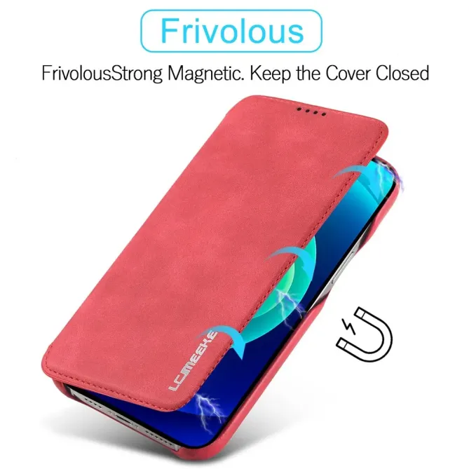 Coque iPhone 14 LC.IMEEKE avec rabat simili cuir