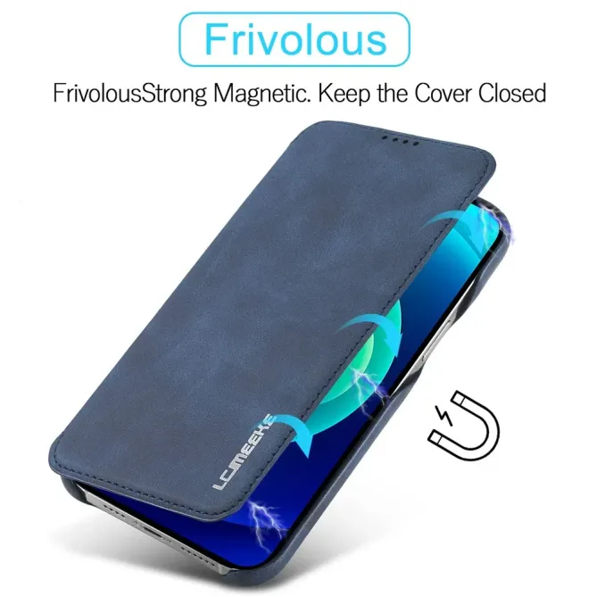 Coque iPhone 14 LC.IMEEKE avec rabat simili cuir