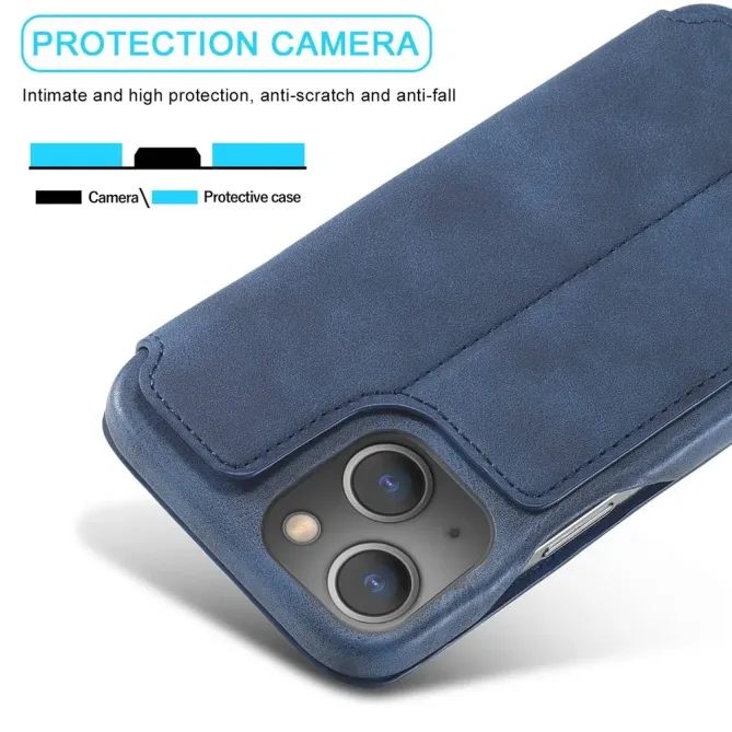 Coque iPhone 14 LC.IMEEKE avec rabat simili cuir