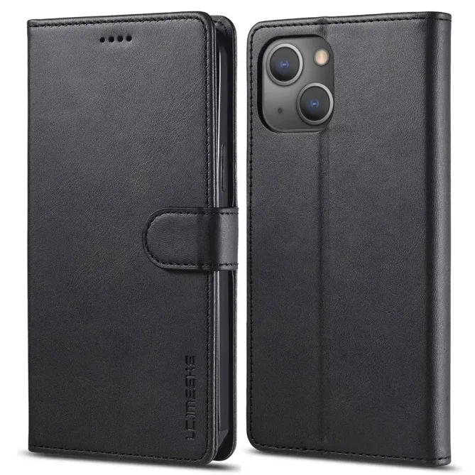 Housse iPhone 14 Effet Cuir LC.IMEEKE Noir - photo 12