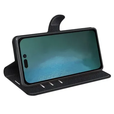 Housse iPhone 14 portefeuille style cuir