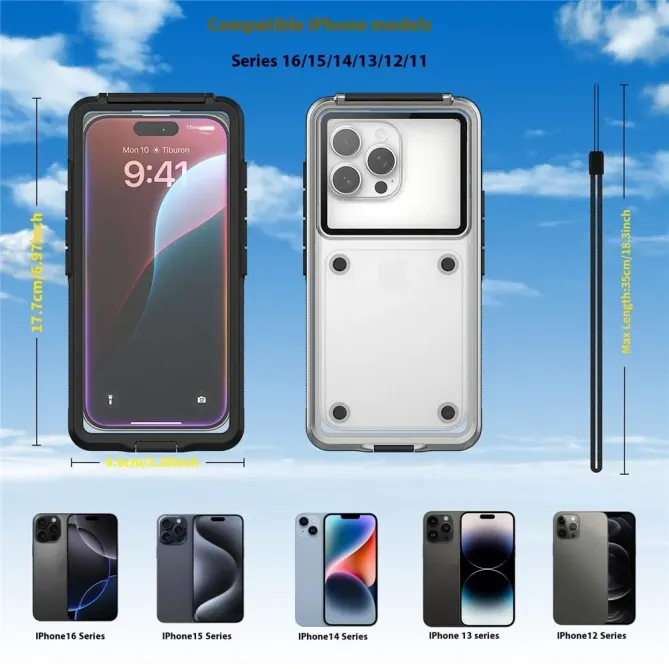 Coque étanche iPhone 17 Pro Max / 15 Pro Max / 14 Pro Max | IP68 30 m