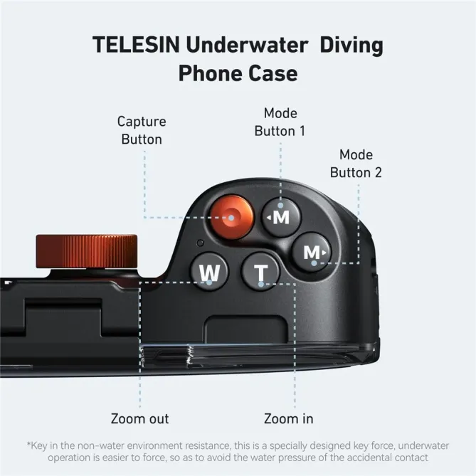 Coque étanche jusqu'à 20m | TELESIN