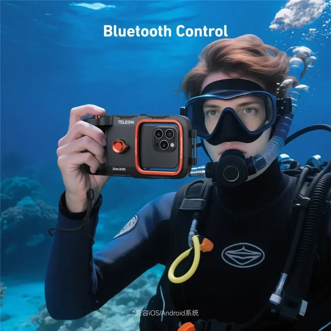 Coque étanche jusqu'à 20m | TELESIN
