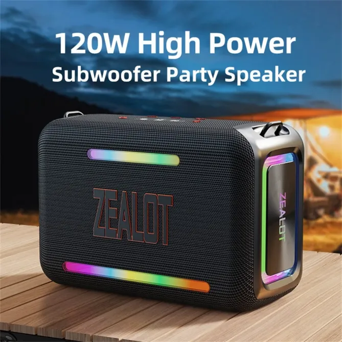 Enceinte camouflage 120W | Outdoor, TWS stéréo & batterie 24000mAh
