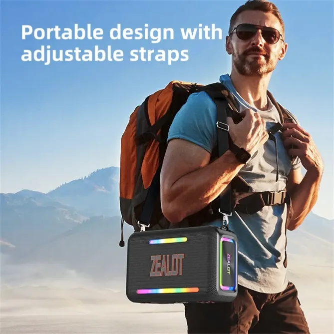 Enceinte camouflage 120W | Outdoor, TWS stéréo & batterie 24000mAh