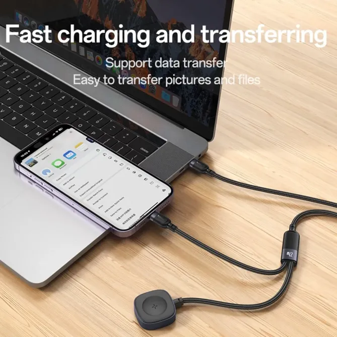 Câble 27W | Type-C vers iPhone et Apple Watch