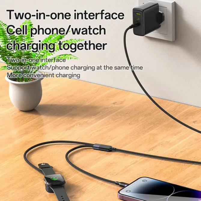 Câble 27W | Type-C vers iPhone et Apple Watch