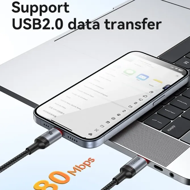 Câble USB-C / USB-C 1,2m tressé | 240W ultra-rapide