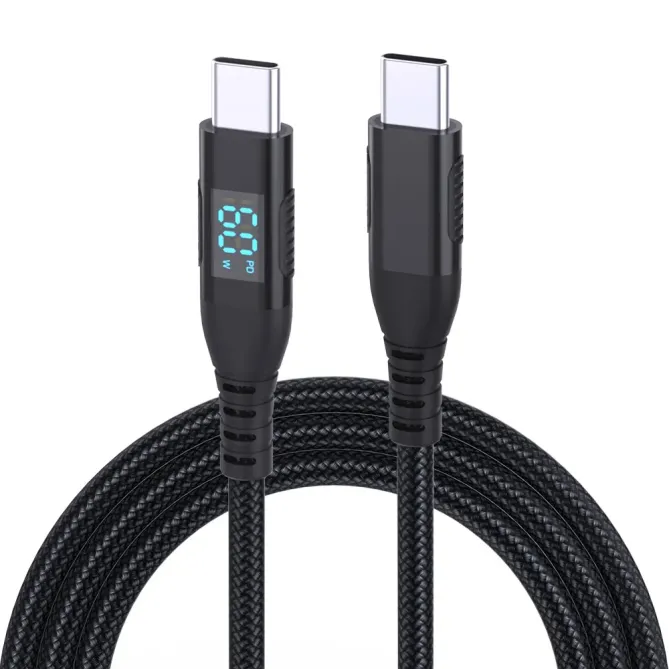 Câble USB-C / USB-C 3m | 60W + affichage digital