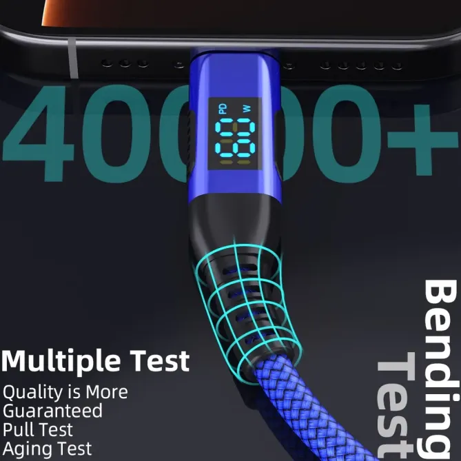 Câble USB-C / USB-C 3m | 60W + affichage digital