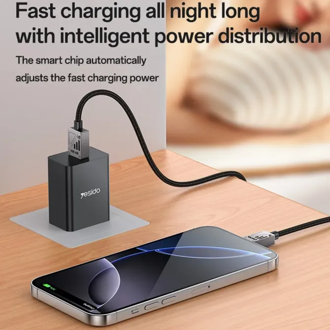 Câble USB-A / USB-C 1,2m tressé | zinc alloy 3A