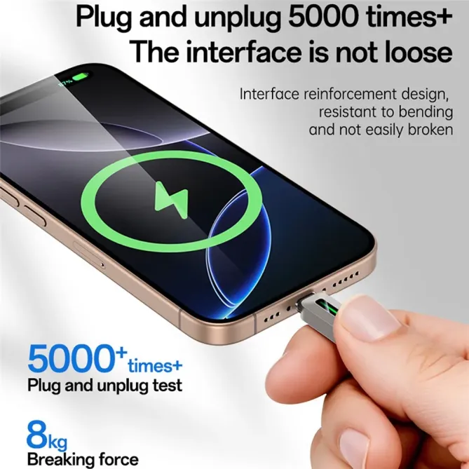 Câble USB-C / USB-C 1,2m tressé | 60W effet lumineux