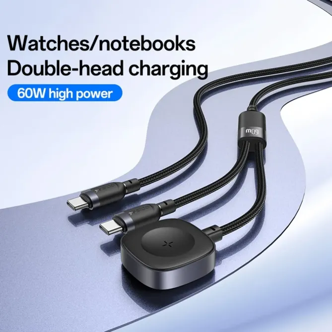 Câble 2-en-1 USB-C / montre | 60W fast charge