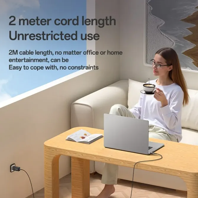 Câble 2-en-1 USB-C / magnétique | 240W/140W tressé