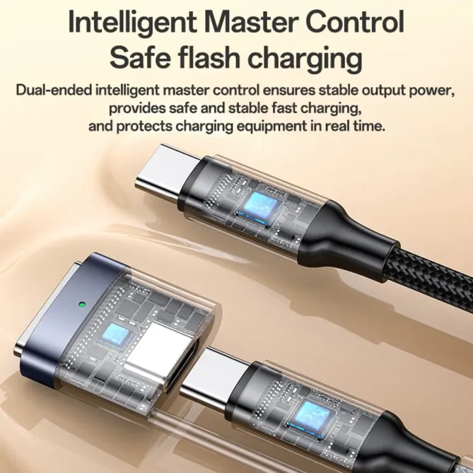 Câble 2-en-1 USB-C / magnétique | 240W/140W tressé