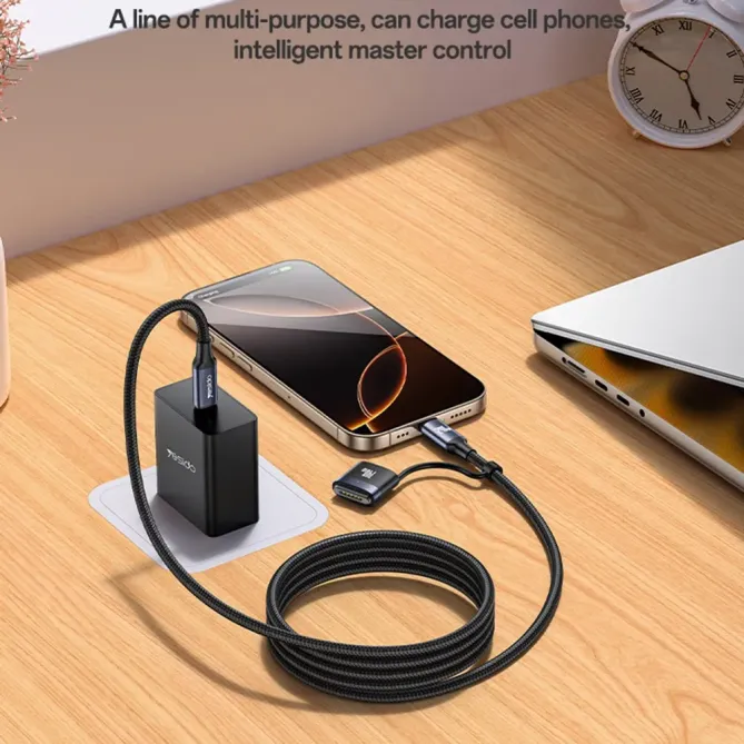 Câble 2-en-1 USB-C / magnétique | 240W/140W tressé