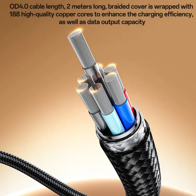 Câble 2-en-1 USB-C / magnétique | 240W/140W tressé