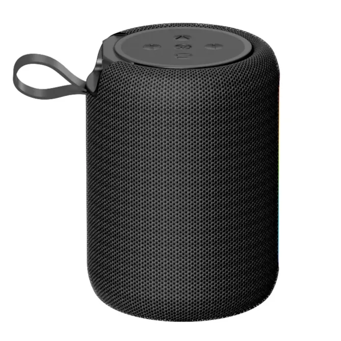 Enceinte BT tissu lumineuse | Son stéréo & multi-connexion