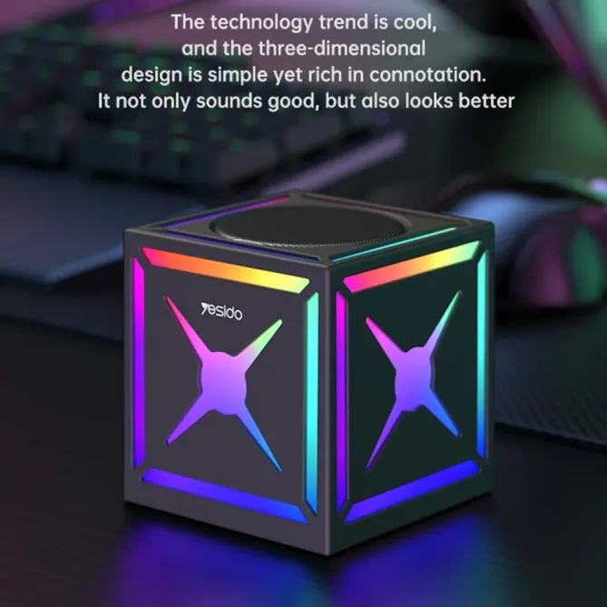 Cube enceinte 5W | RGB & TWS portable