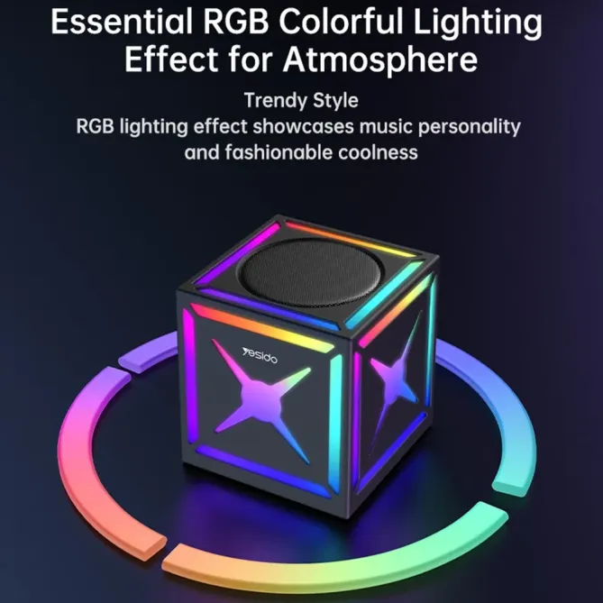 Cube enceinte 5W | RGB & TWS portable