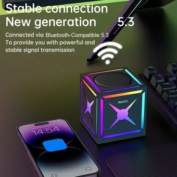 Cube enceinte 5W | RGB & TWS portable