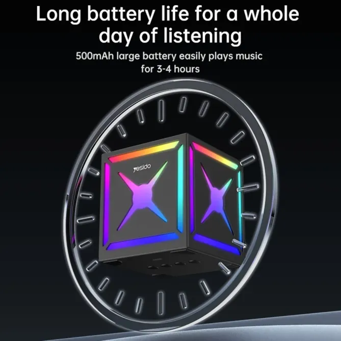 Cube enceinte 5W | RGB & TWS portable