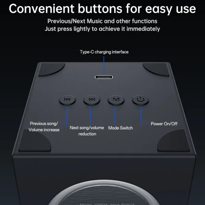 Cube enceinte 5W | RGB & TWS portable