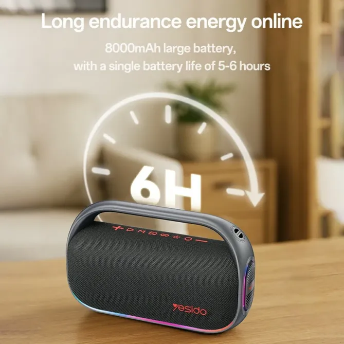 Enceinte 80W BT 5.0 | EQ 3 modes, waterproof, micro sans fil