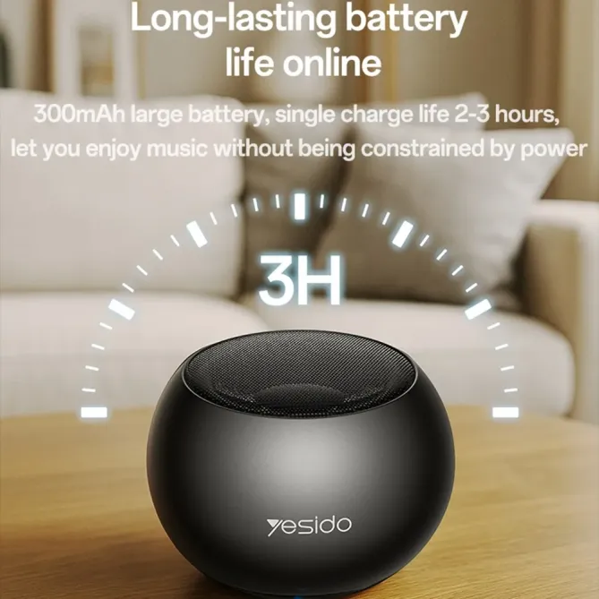 Enceinte mini YSW33 | Bluetooth 3W, TWS aluminium portable