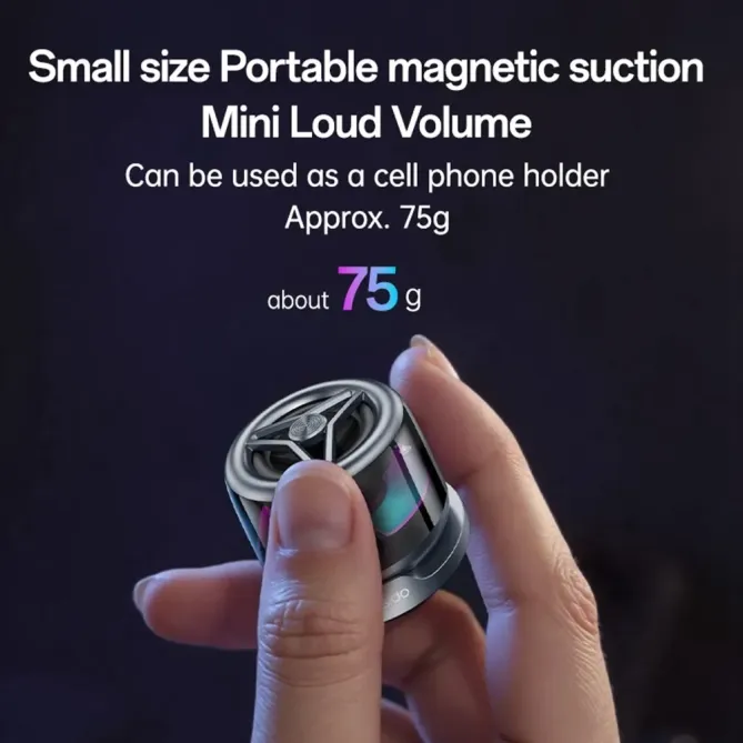 Enceinte mini magnétique | Bluetooth 3W, LED, TWS, MagSafe