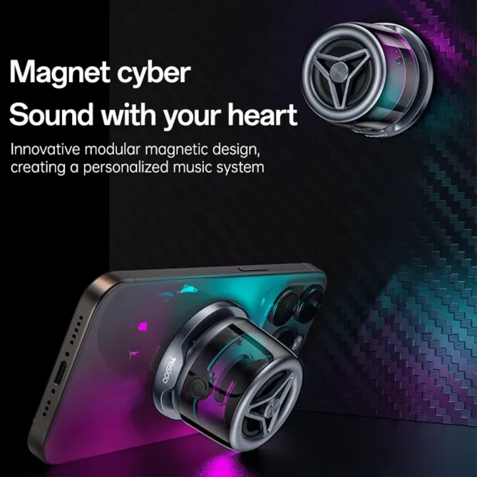 Enceinte mini magnétique | Bluetooth 3W, LED, TWS, MagSafe