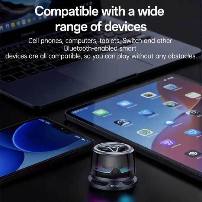 Enceinte mini magnétique | Bluetooth 3W, LED, TWS, MagSafe