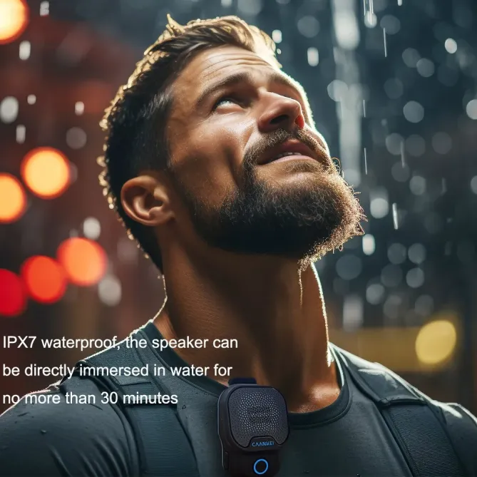 Mini enceinte sport waterproof IPX7 | Clip portable, 30h autonomie, EN