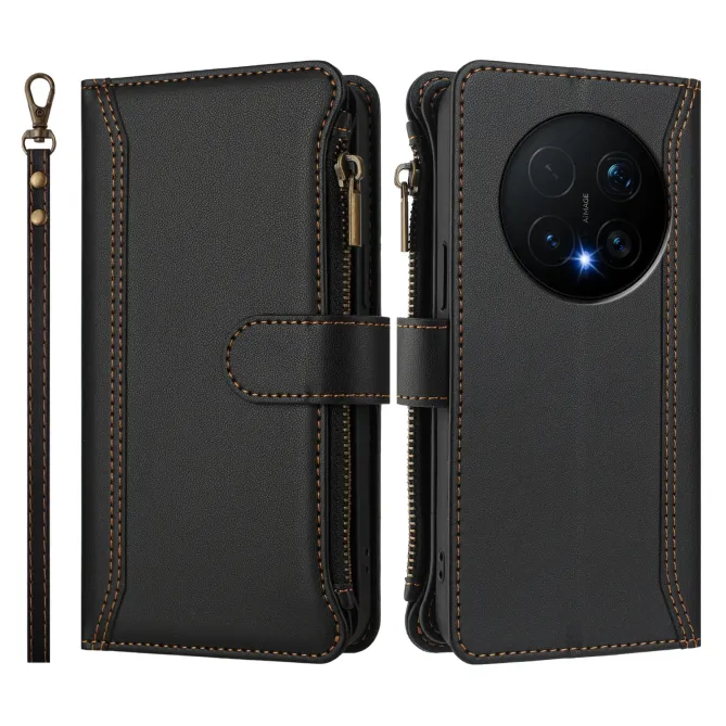 Housse Honor Magic 8 Pro avec Lanière | 9 Cartes à Fermeture Zippée