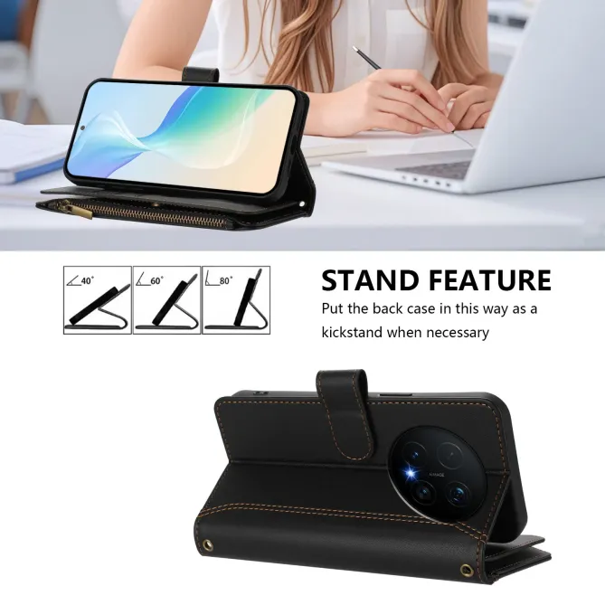 Housse Honor Magic 8 Pro avec Lanière | 9 Cartes à Fermeture Zippée